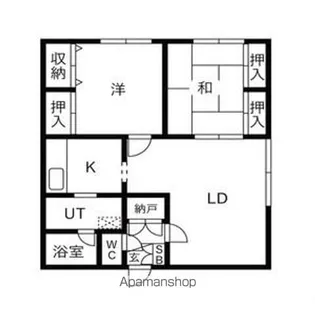 ナガドイアパート【2階】の間取り