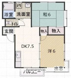 シャイン沖野上A【2階】の間取り
