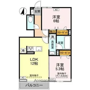 ウェルモート曙町【1階】の間取り