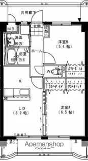 アンソレイエB【1階】の間取り
