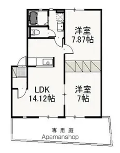 ヌーヴォー・シャンテ C【1階】の間取り