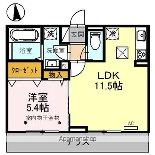 RAY NORTH EAST【1階】の間取り
