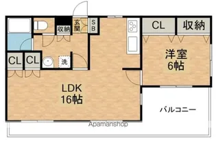 メゾンクレール【3階】の間取り
