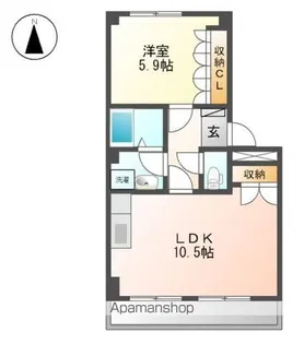 グランディール【102号室】の間取り