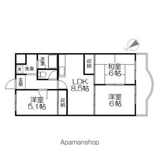 滋賀県草津市東矢倉2丁目【マンション】の間取り