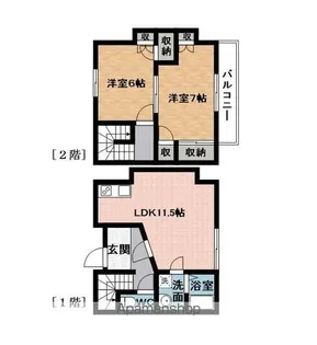 グランディス城東<北棟>【1階】の間取り