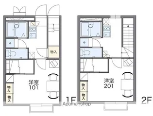 レオパレスいずみ【201号室】の間取り
