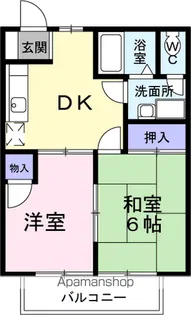 メゾンアラモードB【205号室】の間取り