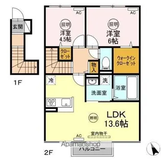 GRACE Ⅰ【203号室】の間取り