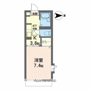 ラフィーネ中野栄【1階】の間取り