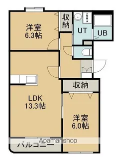 プレセランス桔梗(プレセランスキキョウ)【1階】の間取り