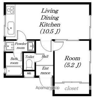 ライフステージ花水木【104号室】の間取り
