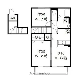 アムール【201号室号室】の間取り