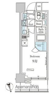パークアクシス築地【3階】の間取り