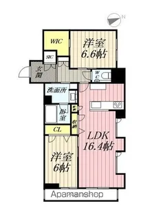 ルピナスⅠ【301号室】の間取り