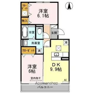 モンシャトー岐南【1階】の間取り