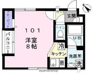 BRAVO VILLA【102号室】の間取り