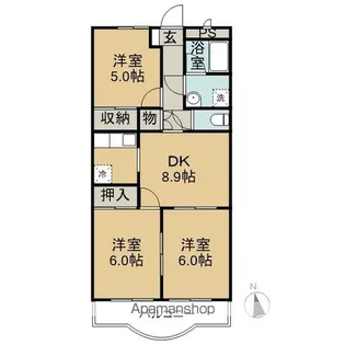 プルメリアイズシ【2階】の間取り
