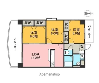フィオーレ朝倉【2階】の間取り