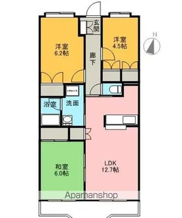 ラークビレッジ【3階】の間取り