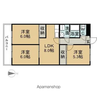 メゾンローゼ【4階】の間取り
