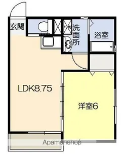 レジデンスムサシ【102号室】の間取り