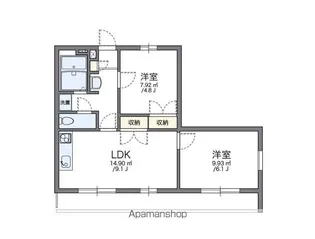 レオパレスしおかぜⅡ【201号室】の間取り