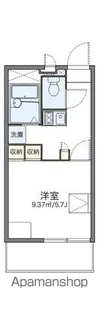 レオパレスカメリア【3階】の間取り