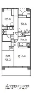 アソシエール溝の口【10階】の間取り