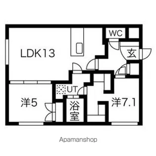 COMSAP24 PARKSIDE【1階】の間取り