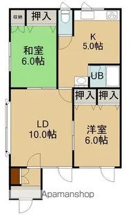 レジデンス港【1階】の間取り