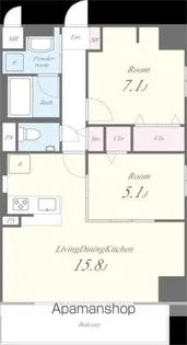 PRIME RESIDENCE NAMIKI【4階】の間取り