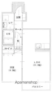 ボヌールハウス【1階】の間取り