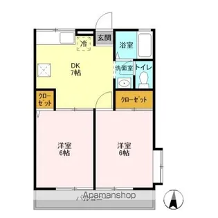 シティハイムソシア【1階】の間取り