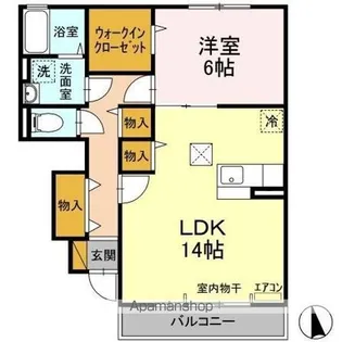 OAK たなか【1階】の間取り