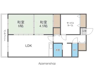 ハイツディオネ【202号室】の間取り
