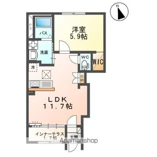 フラッハーニ【103号室】の間取り