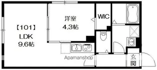 サンシャインみのり台【101号室号室】の間取り