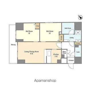 プレール・ドゥーク南千住【15階】の間取り