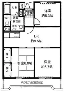 オークスK&S【2階】の間取り