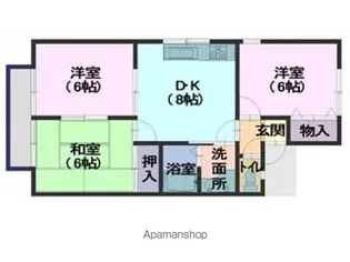 サンリッチオカミヘラ【1階】の間取り