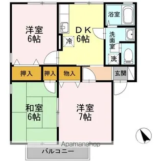 ルピナス風間【2階】の間取り