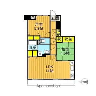 ライオンズマンション郡山荒池公園【7階】の間取り