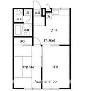エステートピアマルイI【1階】の間取り