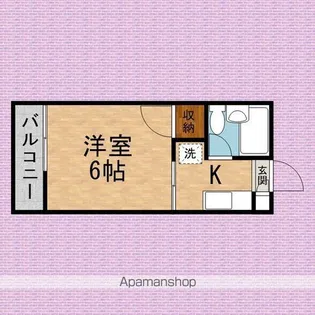 ハイツサイモン【1階】の間取り