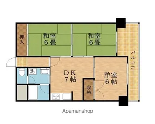 森小路長門ハイツ【505号室】の間取り