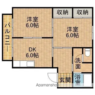 グリンコーポⅠB【2階】の間取り