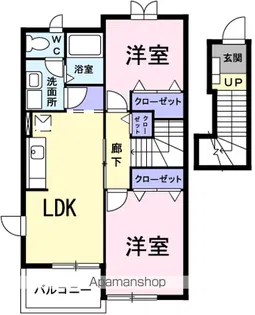 モダン・ヒル【2階】の間取り