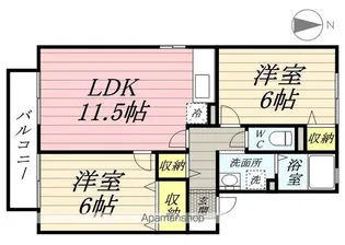 ビューフォート新保C棟【2階】の間取り