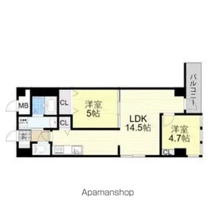 フリーディオ堺BLD【601号室】の間取り